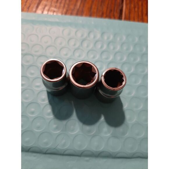 Vintage Craftsman Lot 3 3/8" 6, 8, 12 Point 3/8" Drive Sockets Tools - Picture 3 of 4